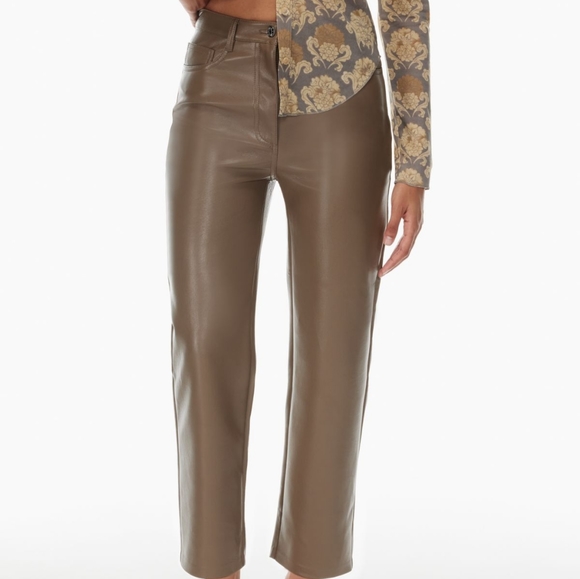 Melina Cropped Vegan Leather Pant - Picture 1 of 6